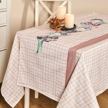 Скатерть-дорожка Гармония/Raccolto лен белая скатерть дорожка