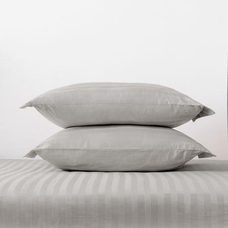 Комплект наволочек Пепельно-серый/Ash gray с ушками I пододеяльник cottonika 145х215см сатин страйп серый арт пд1 5стр сер