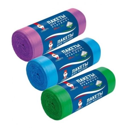 Пакеты для мусора Lomberta 35л 20шт, в ассортименте олег юрьевич рой мусорный колобок