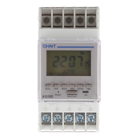 Таймер электронный модульный Chint KG10D-1Z T1-T2 220 В 3 А (309007)