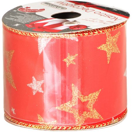 Лента подарочная Due Esse Christmas 270 см красная