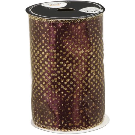 Лента декоративная Kaemingk 445308 270 см темно-красная