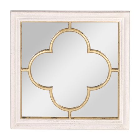 Зеркало Glasar белое 59x4x59 см белое зеркало ablg вращение на 360 градусов светодиодное 10x с прочной присоской портативное беспроводное дорожное домашнее зеркало