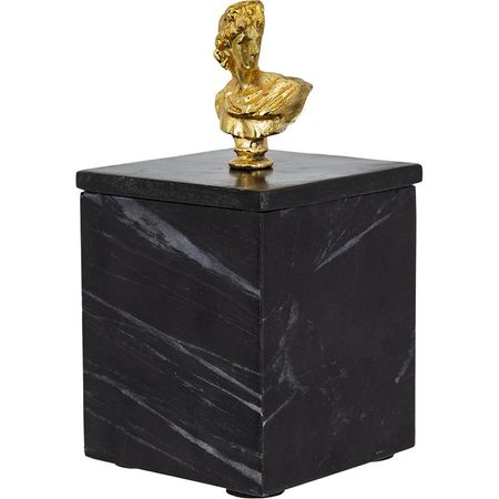 Шкатулка Glasar из черного мрамора 10х10х20см