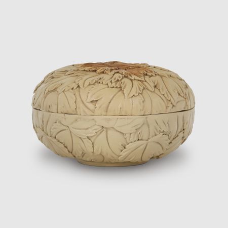 Шкатулка Kimberley Белые листья 13,3х13,3х8 см