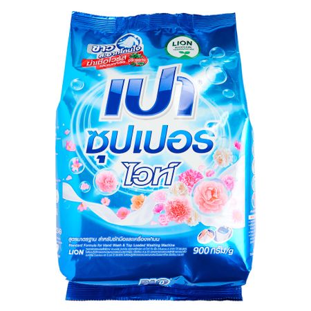 Стиральный порошок Lion Pao с формулой «Super White» для белых и светлых вещей 900 г.