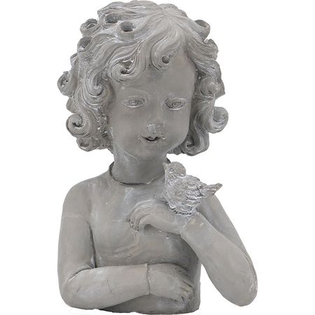 Ваза Glasar Девочка с птичкой 21х16х31 см