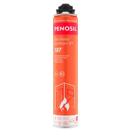 Пена монтажная профессиональная Penosil Premium Fire Rated GunFoam B1 187 огнеупорная 720 мл