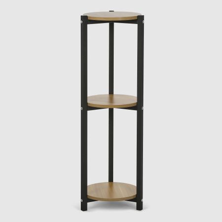 Подставка для цветов YQ Forever черная с орехом 35х35х100 см