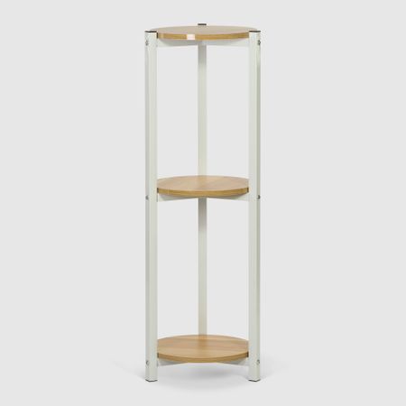 Подставка для цветов YQ Forever белая с орехом 35х35х100 см