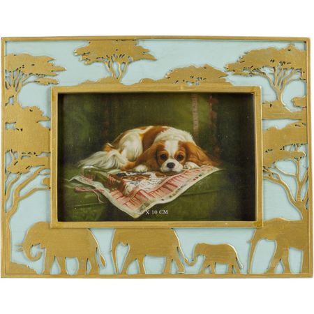 Фоторамка 15х10 Glasar настольная голубая 22х1х17 см