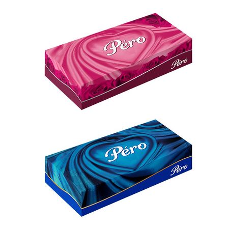 Салфетки бумажные Pero в коробке 2 слоя 100 л