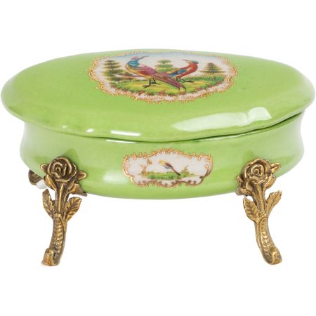 Шкатулка Glasar зеленая 13х9х6 см