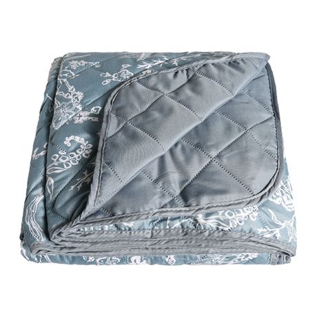 Покрывало 200х220 см Melissa Ботаник двустороннее стеганое зеленое (509171/2)