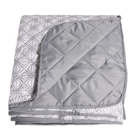 Покрывало 200х220 см Melissa Витраж двустороннее стеганое серое (509172/3)