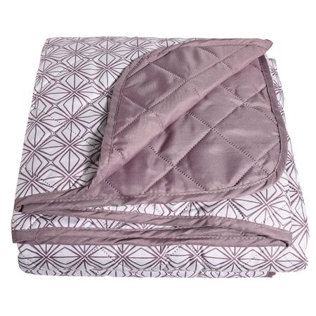 Покрывало 200х220 см Melissa Витраж двустороннее стеганое пыльно-розовое (509172/1)