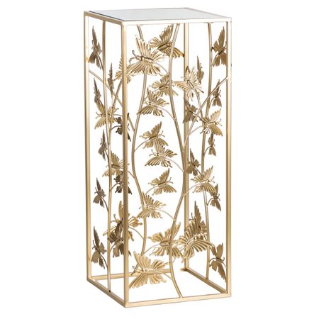Подставка Glasar Бабочки золотистая 33х33х75 см