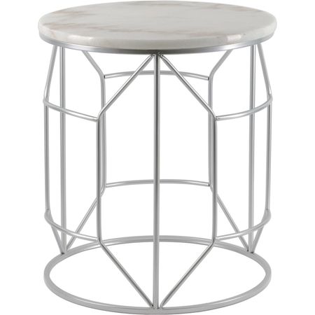 Столик Glasar с белым мрамором 43х43х50 см whoopee керамические подшипники 6900 6901 6902 6903 6904 6905 6906 6907