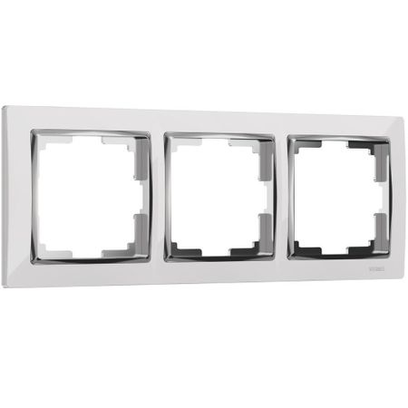 Рамка Werkel Snabb трехместная хром/белая (a051654)