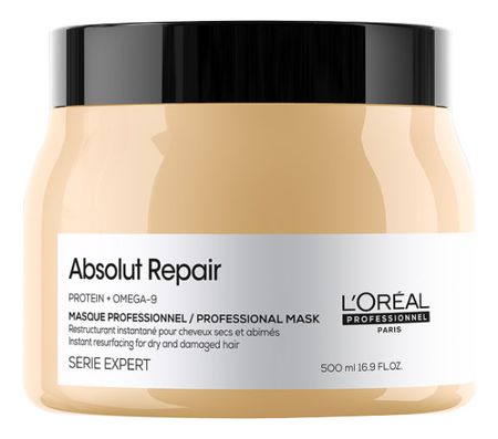 Маска для волос с гелевой текстурой Serie Expert Absolut Repair Protein + Gold Quinoa Masque: Маска 500мл