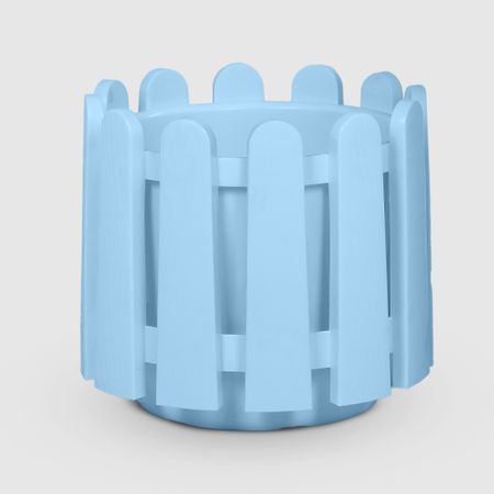 Кашпо с дренажом Serinova Заборчик 33х31х36 см белое