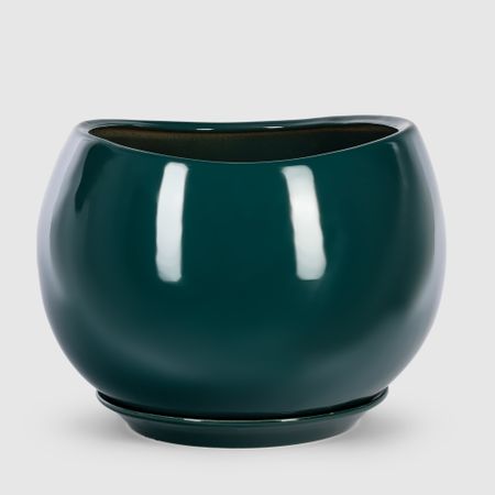 Горшок с поддоном Гончар Адель d-13 см V-1,2л малахит адель мир сада
