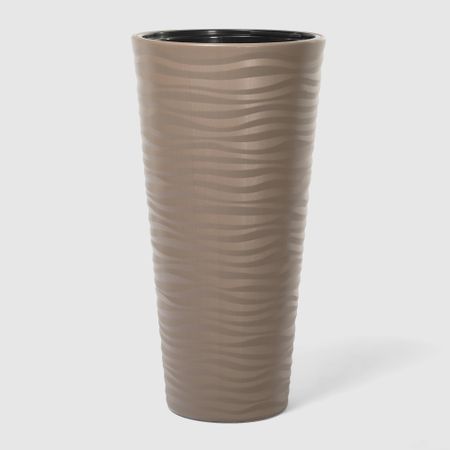 Кашпо высокое Serinova Kumsal 40x40x80 см мокко