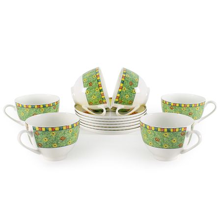 Набор чайных пар АККУ Лето на 6 персон времена года лето иллюстративно демонстрационный материал для образовательной деятельности с детьми 5 7 лет