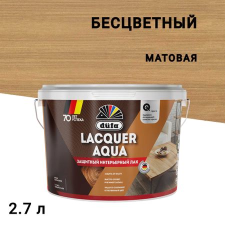 Лак акрилатный интерьерный Dufa Lacquer Aqua бесцветный 2,7 л матовый