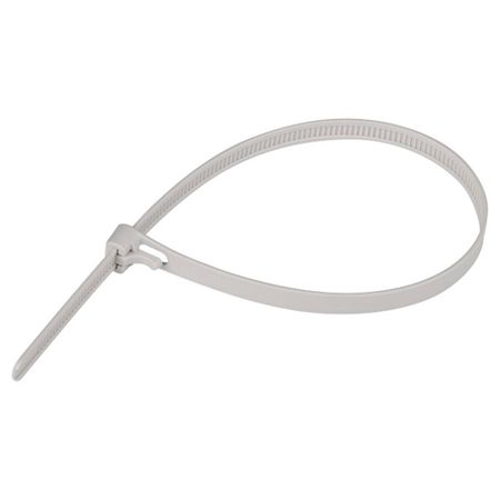 Стяжка кабельная Европартнер PRM 300х7,5 мм многоразовая нейлоновая серая (12 шт.) (S19 0066 9)
