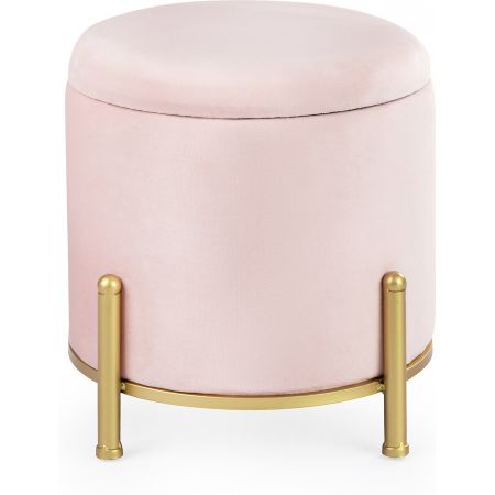 Пуф с крышкой Glasar розовый 35х35х33 см