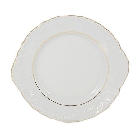 Тарелка с ушками Cmielow Rococo золото 29 см