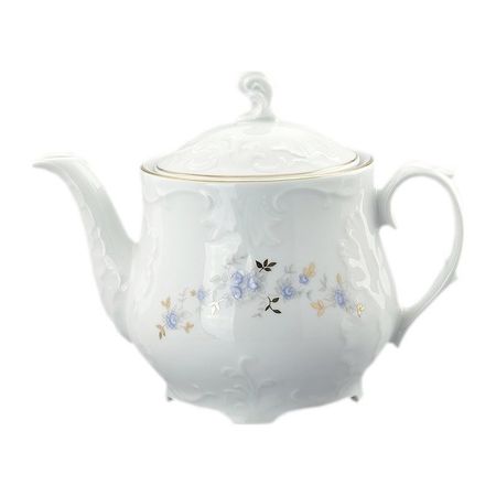 Чайник Cmielow Rocoсo Голубые цветы золото 1,1 л