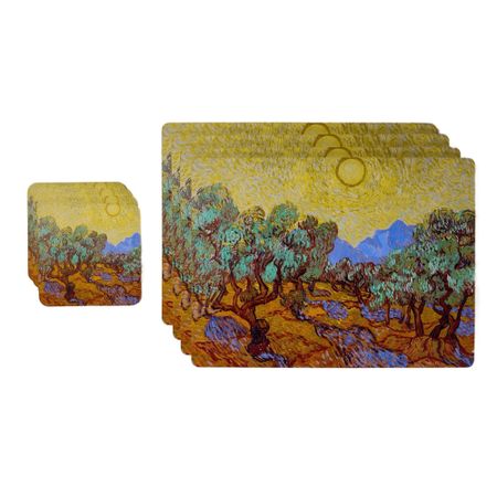 Набор подставок Genlex оливковая роща 4 шт + костер 4 шт