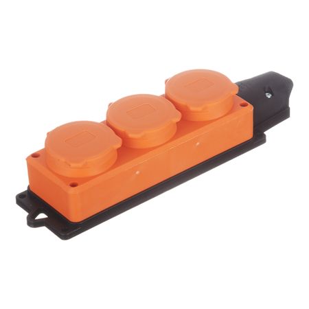 Розетка штепсельная UNIVersal тройная с заземлением IP44 оранжевая книга для записей а5 70л кл universal оранжевая инт переплет schiller