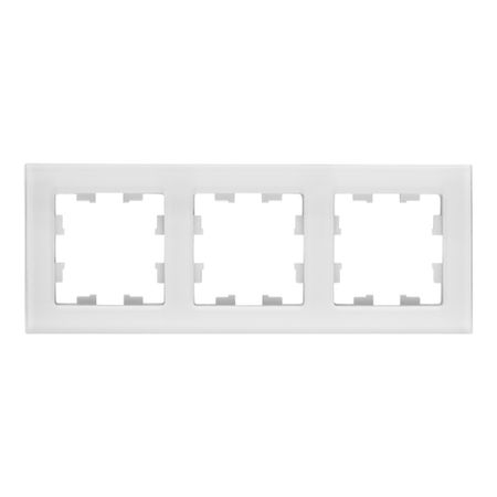 Рамка Systeme Electric AtlasDesign Nature трехместная белая (ATN320103)