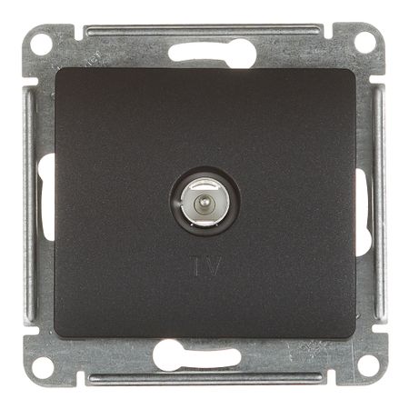 Розетка телевизионная Systeme Electric Glossa встраиваемая антрацит (GSL000793) 5 шт av коадерная розетка 3 контактный rca сиденье с одним отверстием печатной платы сварная аудио и видео розетка lotus seat av 8 4 6a