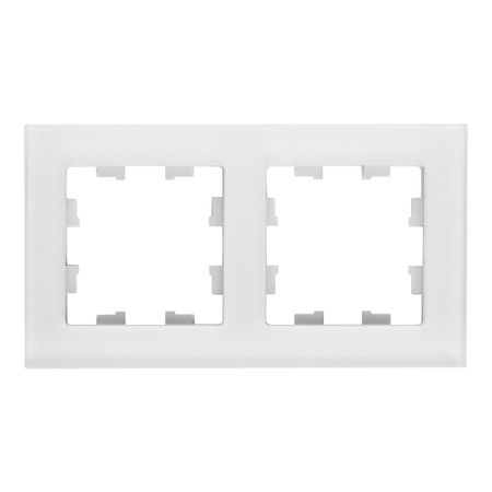 Рамка Systeme Electric AtlasDesign Nature двухместная белая (ATN330102)