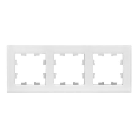 Рамка Systeme Electric AtlasDesign Nature трехместная белая (ATN330103)