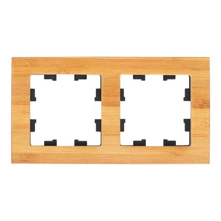 Рамка Systeme Electric AtlasDesign Nature двухместная дерево бамбук (ATN353202) развивающая рамка пожарная машина дерево 15х15 см zk 011