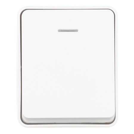 Выключатель Systeme Electric AtlasDesign Profi54 одноклавишный накладной белый с подсветкой (ATN540113)