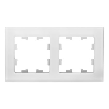 Рамка Systeme Electric AtlasDesign Nature двухместная белая (ATN320102)