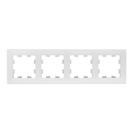 Рамка Systeme Electric AtlasDesign Nature четырехместная белая (ATN330104)