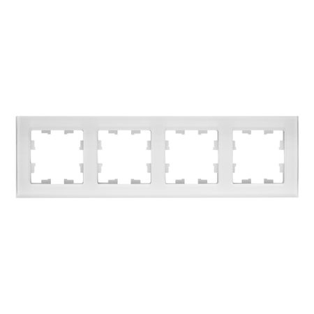 Рамка Systeme Electric AtlasDesign Nature четырехместная белая (ATN320104)