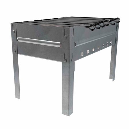 Мангал сборный Firewood с 6 шампурами 53х30х35 см