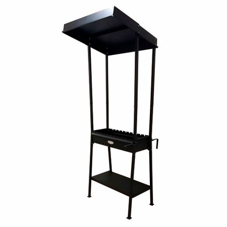 Мангал стационарный Firewood Columba с крышей 78х71х207 см