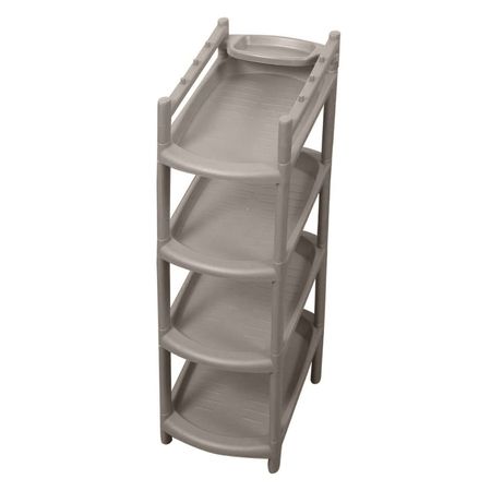 Этажерка Profit House Rambai узкая серая 4 полки