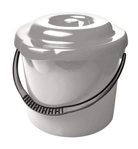 Ведро Profit House Etna с крышкой серое 9 л