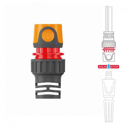 Коннектор DAEWOO 15-19мм (5/8”-3/4”) с аквастопом