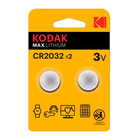Батарейка Kodak Мax Lithium таблетка CR2032 3 В (2 шт.) (Б0037004)